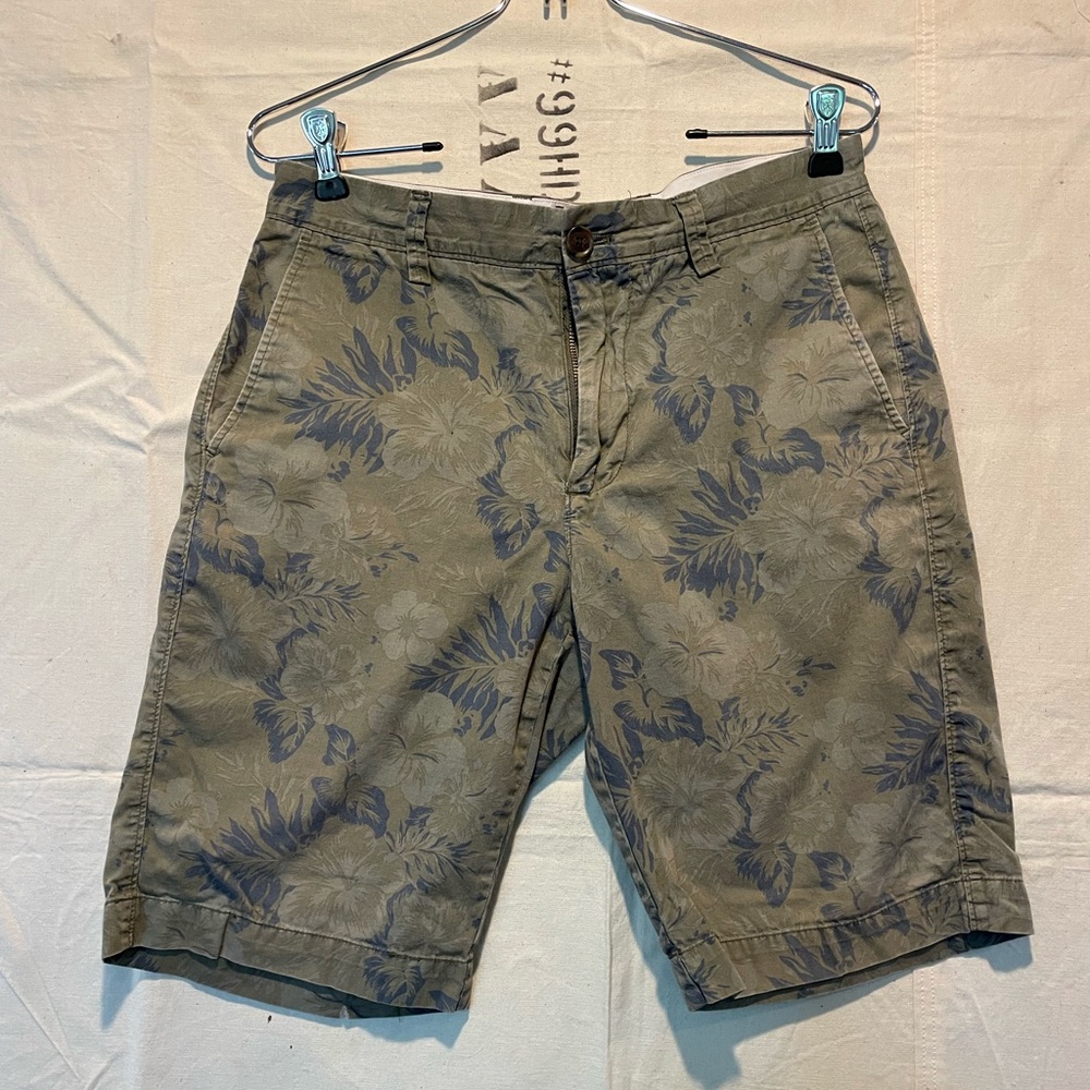 J Crew Rivington Tropical Patterned Khaki Shorts